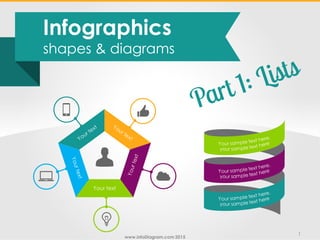 www.infoDiagram.com 2015
1
Your text
Infographics
shapes & diagrams
 