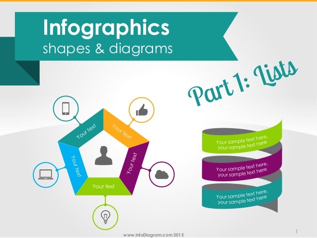 infographics text lists powerpoint diagrams text shapes