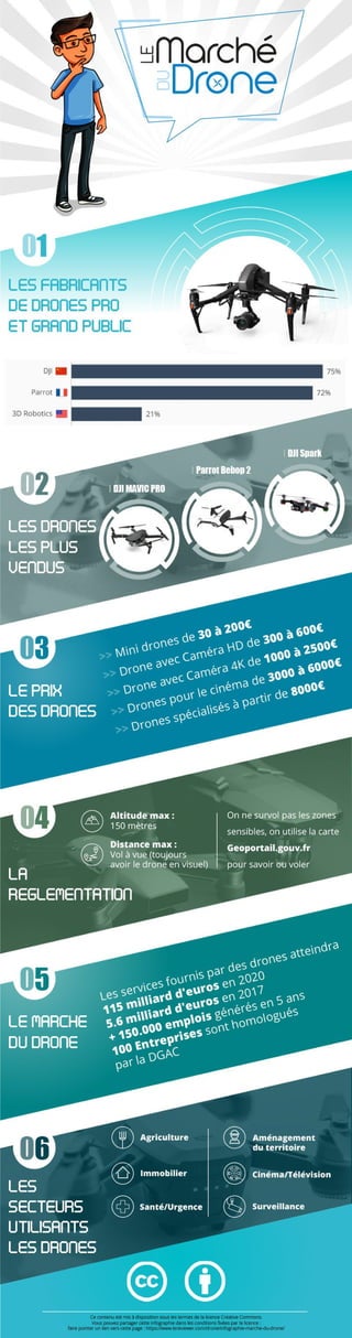 Infographie sur le marché du drone