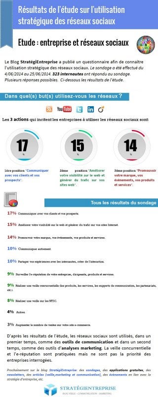 Infographie sur l'utilisation stratégique des réseaux sociaux - Blog Stratégientreprise