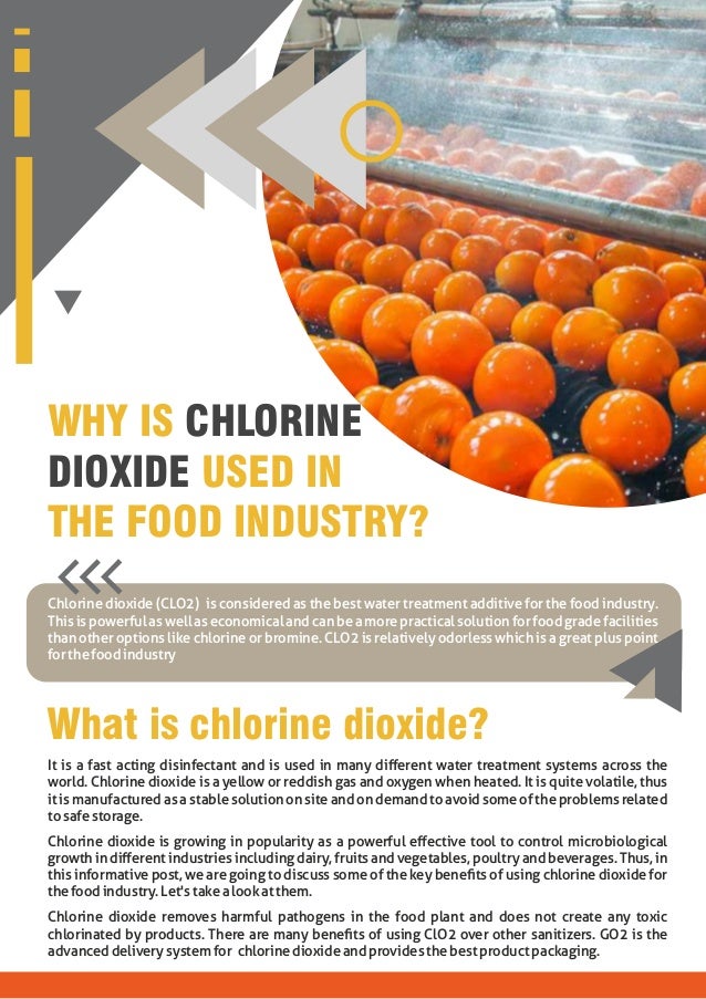 Uses of chlorine dioxide in washing food