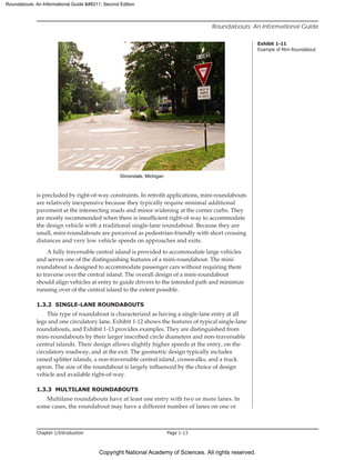 NCHRP Report 672 Roundabouts: An Informational Guide | PDF
