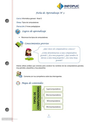 Infokids 3 Informática General - Fichas de Aprendizaje 2014 | PDF