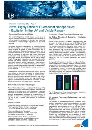 Advertising with fluorescent nanoparticels for normal light and UV