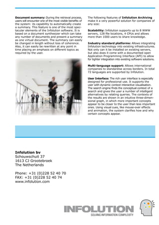 Semantic Archiving Solution by Infolution