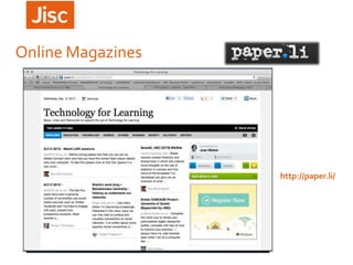 Online Magazines

http://paper.li/

 