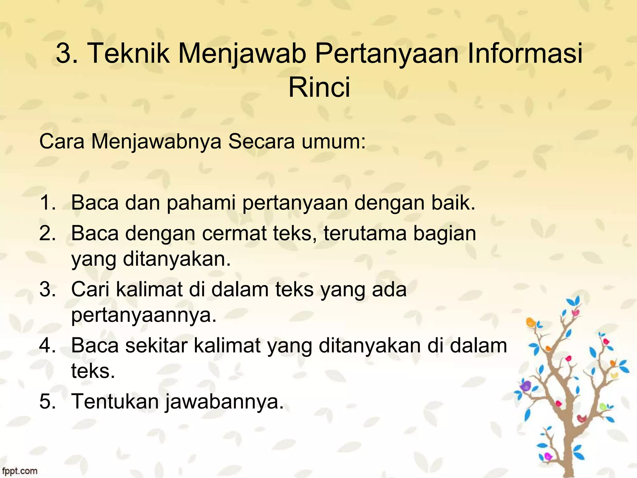 Informasi Rinci beserta Contoh Soal dan Pembahasan | PPTX