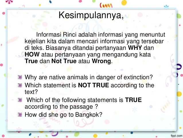 Informasi Rinci beserta Contoh Soal dan Pembahasan