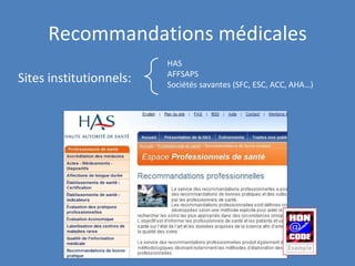 Health On Net 1. Autorité  2. Complémentarité  3. Confidentialité  4. Attribution  5. Justification  6. Professionnalisme  7.Transparence du financement 8. Honnêteté dans la publicité et la politique éditoriale  Séparer la politique publicitaire de la politique éditoriale https://www.hon.ch/ 