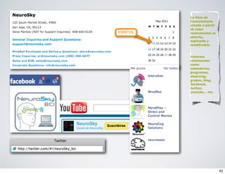 La Base de
Conocimiento
creada a partir
de estos
instrumentos es
abierta,
explicada y
modiﬁcable.


Entornos
relacionales
como
calendarios,
programas,
elearning,
grupos, blog,
facebook,
twitter,
youtube... etc.




                  42
 