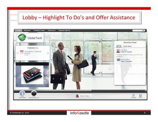 © InfoNeedle Inc. 2013
Lobby – Highlight To Do’s and Offer Assistance
8
 