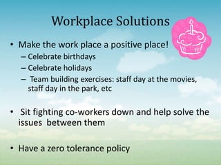 Promoting Healthy Workplace & Enhancing Team Dynamics