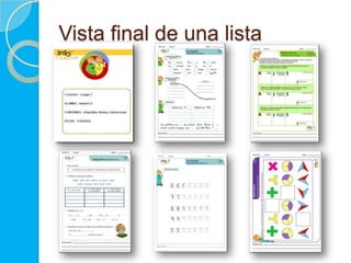 Vista final de una lista
 