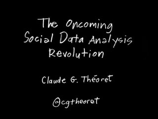 CGT talk atInfopresse
      @cgtheoret
La Révolution des données sociales
 