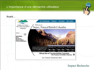 L’importance d’une démarche utilisateur Avant… 