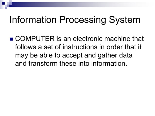 Information Processing System | PPT