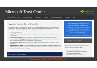 Microsoft Trust Center
www.microsoft.com/TrustCenter
 