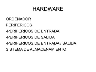 HARDWARE ORDENADOR  