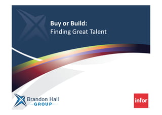 Buy or Build:
Finding Great Talent
 