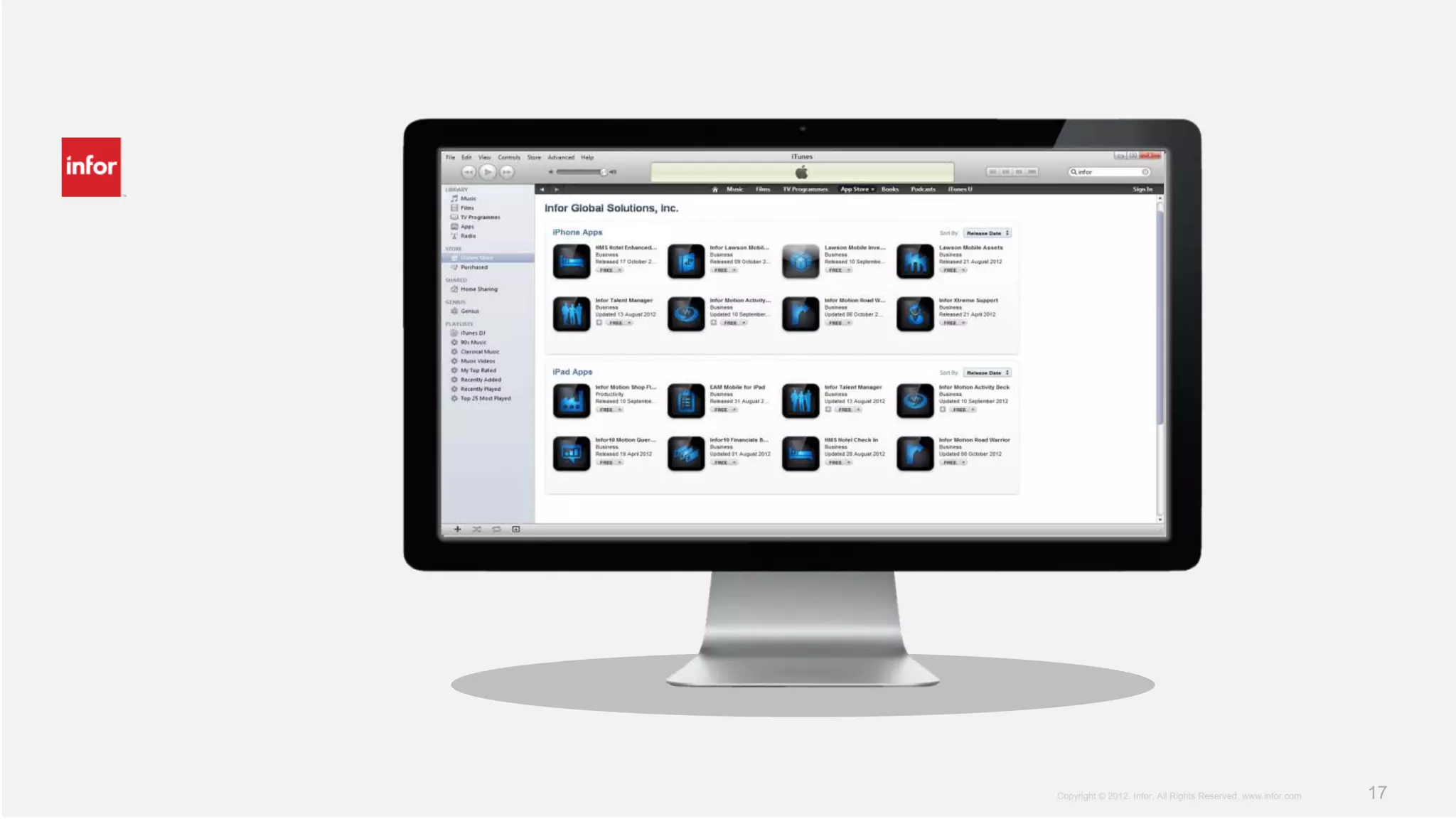 Copyright © 2012. Infor. All Rights Reserved. www.infor.com   17
 