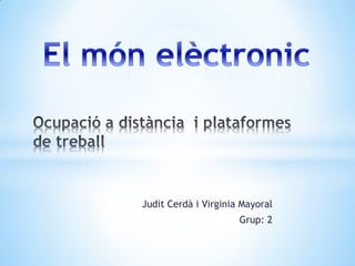 Judit Cerdà i Virginia Mayoral
                      Grup: 2
 