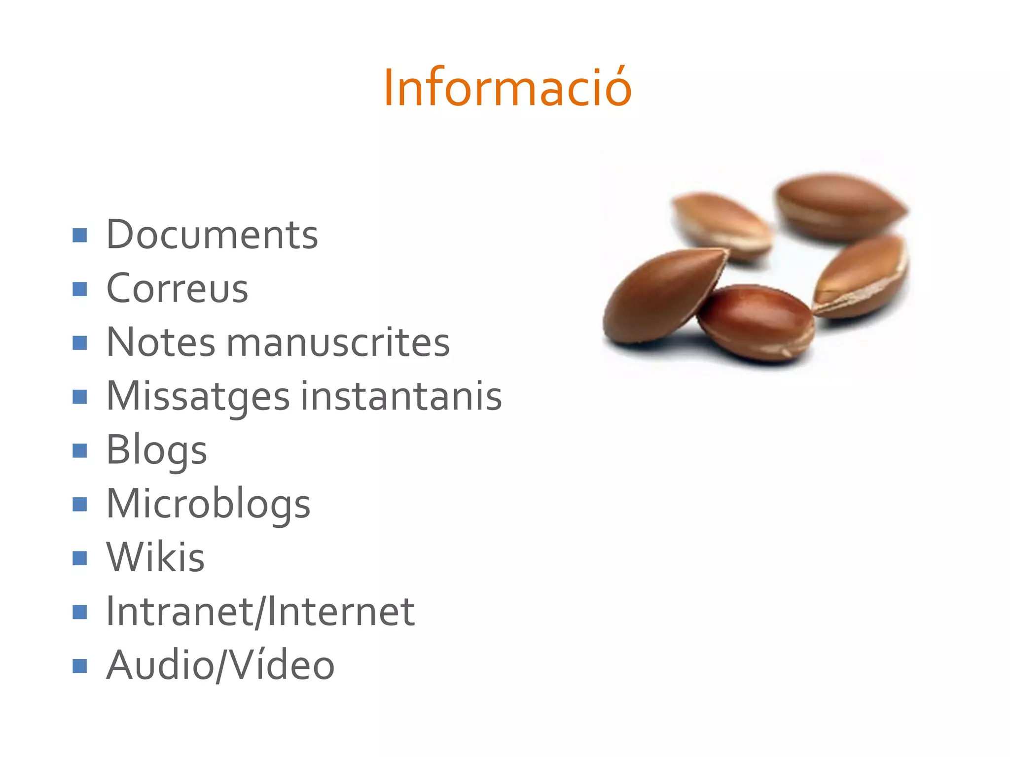 Informacio al llarg del temps