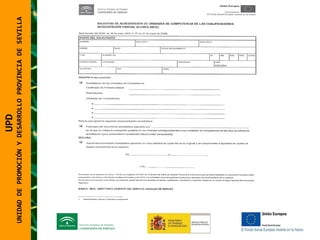 UNIDAD DE PROMOCIÓN Y DESARROLLO PROVINCIA DE SEVILLA UPD  UNIDAD DE PROMOCIÓN Y DESARROLLO PROVINCIA DE SEVILLA 