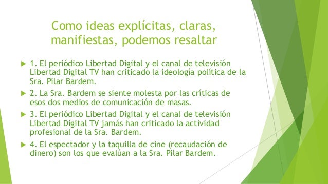 Información explícita e implícita en un texto