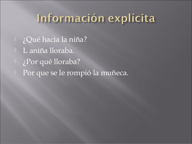 Información explicita e implicita