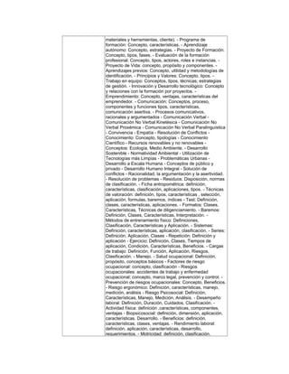 Información general programa