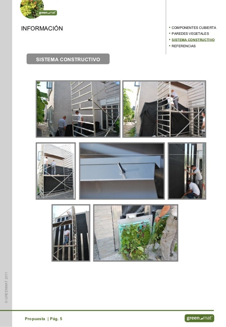 Información genérica cubiertas y paredes green mat