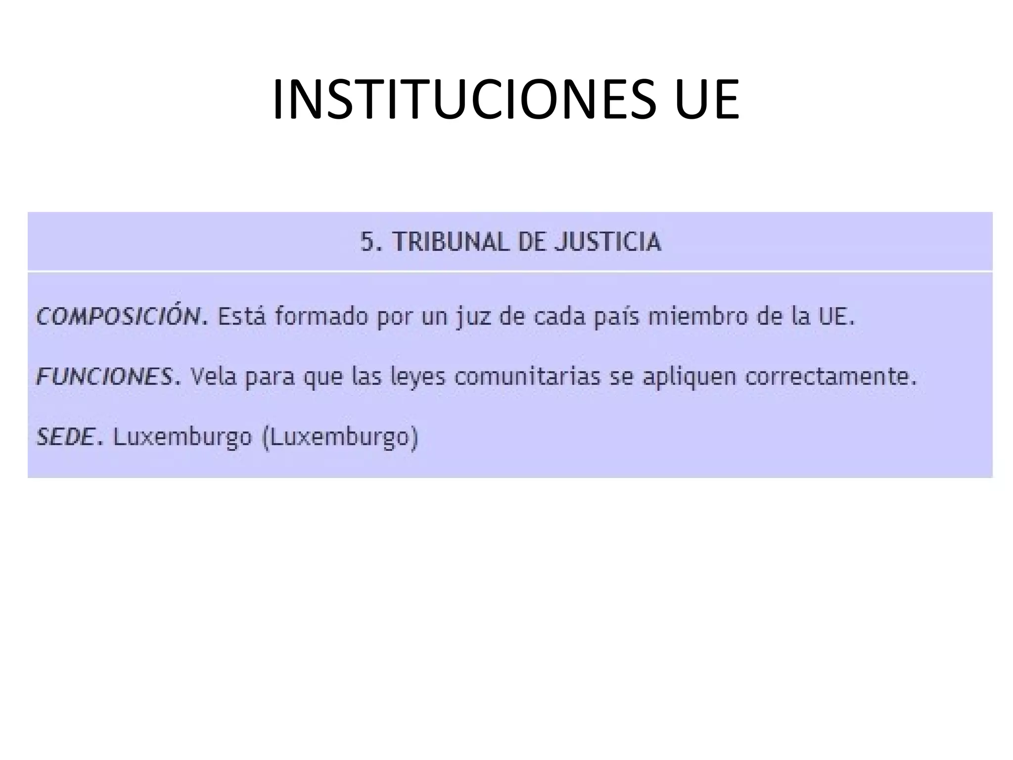 INSTITUCIONES UE
 