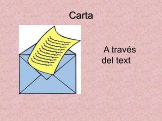 Carta
A través
del text
 
