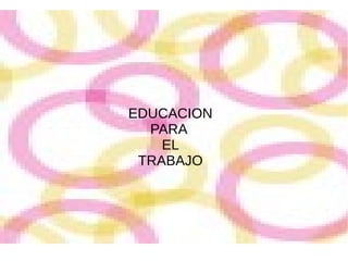 IE. “TERESA GONZALEZ DE
FANNING
EDUCACION
PARA
EL
TRABAJO
 