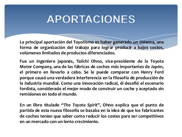 Informacion del sistema Toyotista
