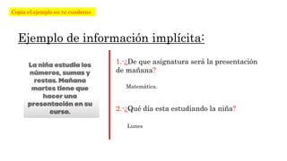 Informacion explicita e implicita | PPTX