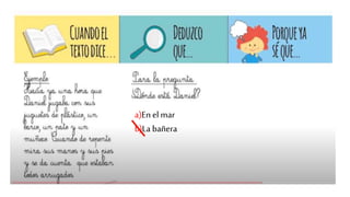 a)En el mar
b)La bañera