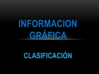 INFORMACION
GRÁFICA
CLASIFICACIÓN