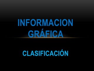 INFORMACION 
GRÁFICA 
CLASIFICACIÓN 
 