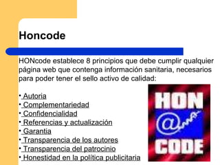 Informacion medica en la web | PPT