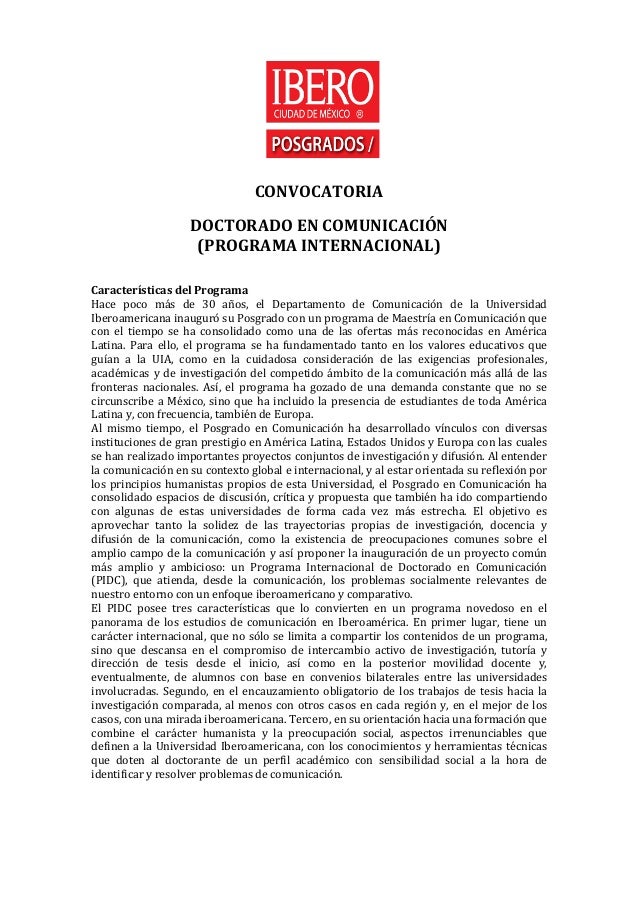 Doctorado Internacional en Comunicación - Ibero México