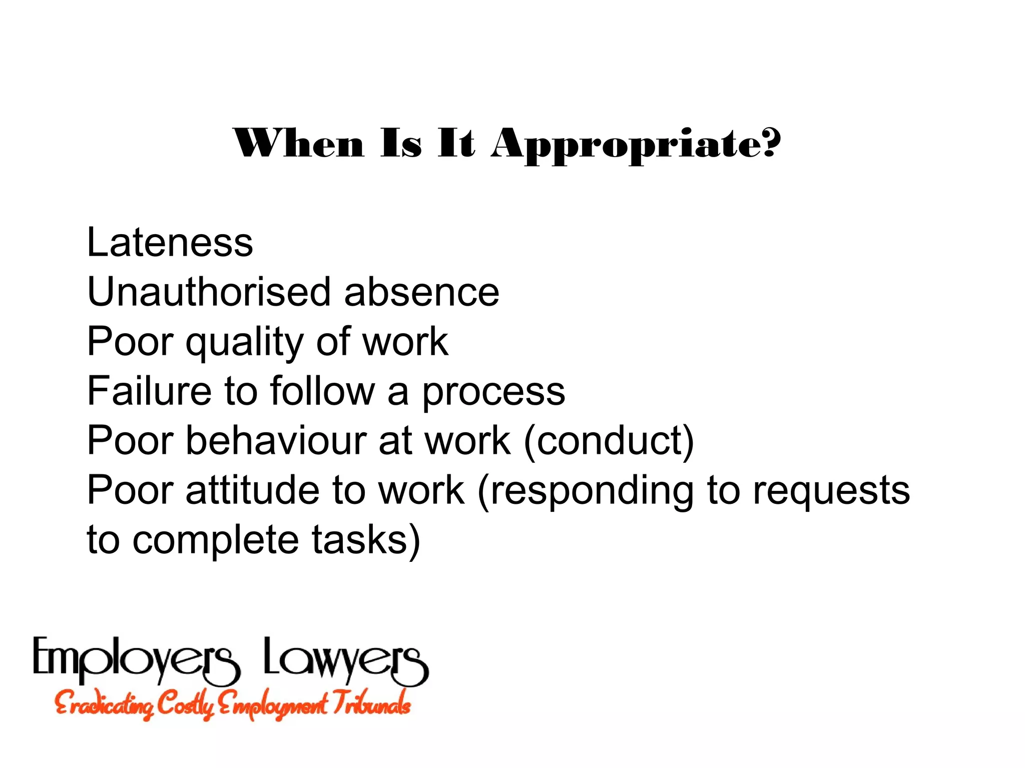Informal Disciplinary Process PPT