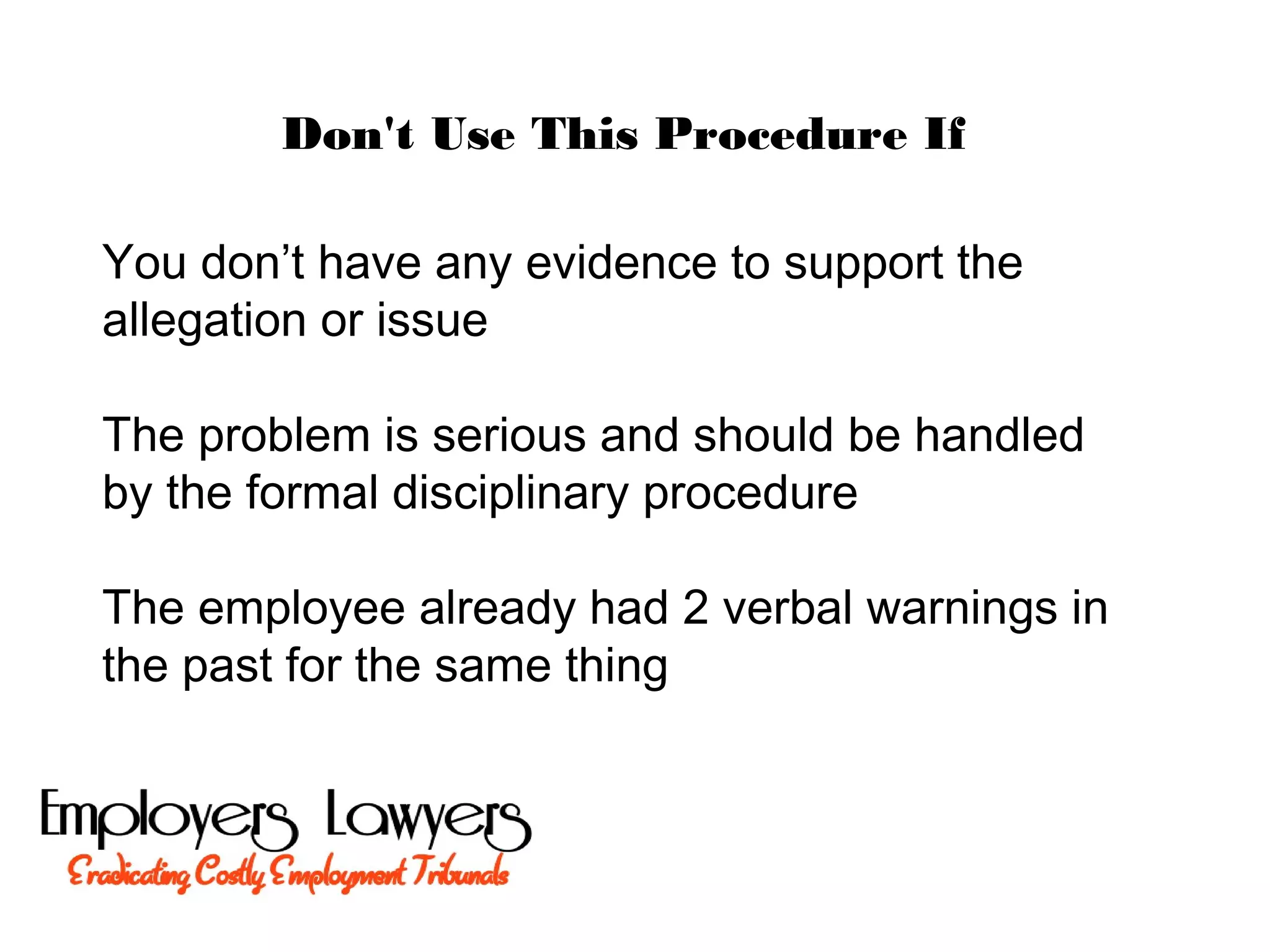 Informal Disciplinary Process PPT