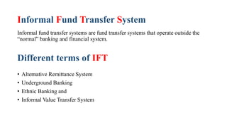 Informal Transaction Example Informal fund transfer system; an analysis of the informal hawala ...