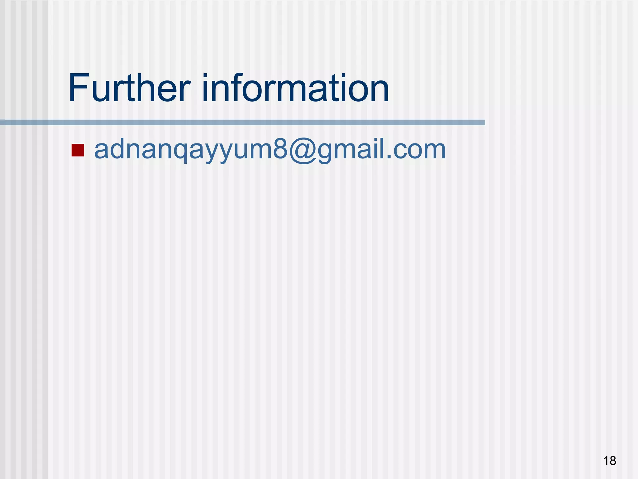 Further information [email_address] 