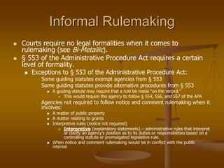 Informality and formality in administrative law | PPTX