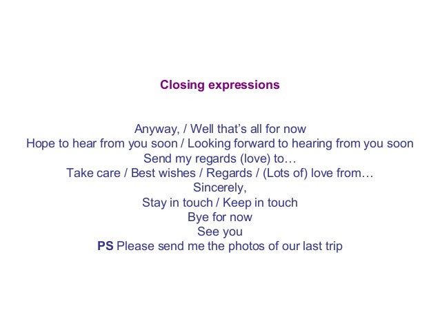 Look Forward To Hearing From You Traduction See You Soon Sample Letter