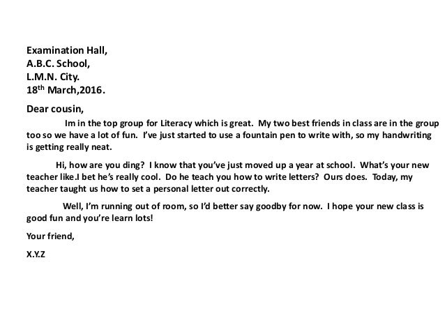informal letter writing example of letter writing to a friend