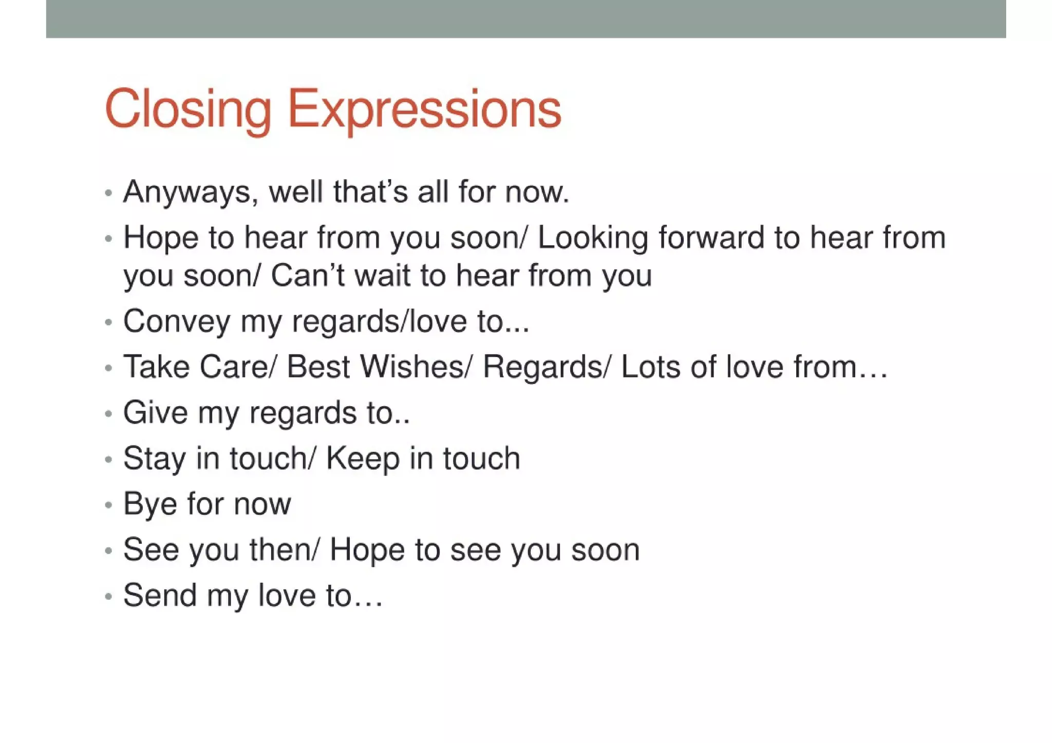 Informal Letter Writing