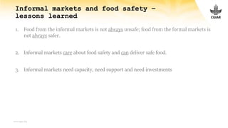 Informal markets and nutrition in Africa